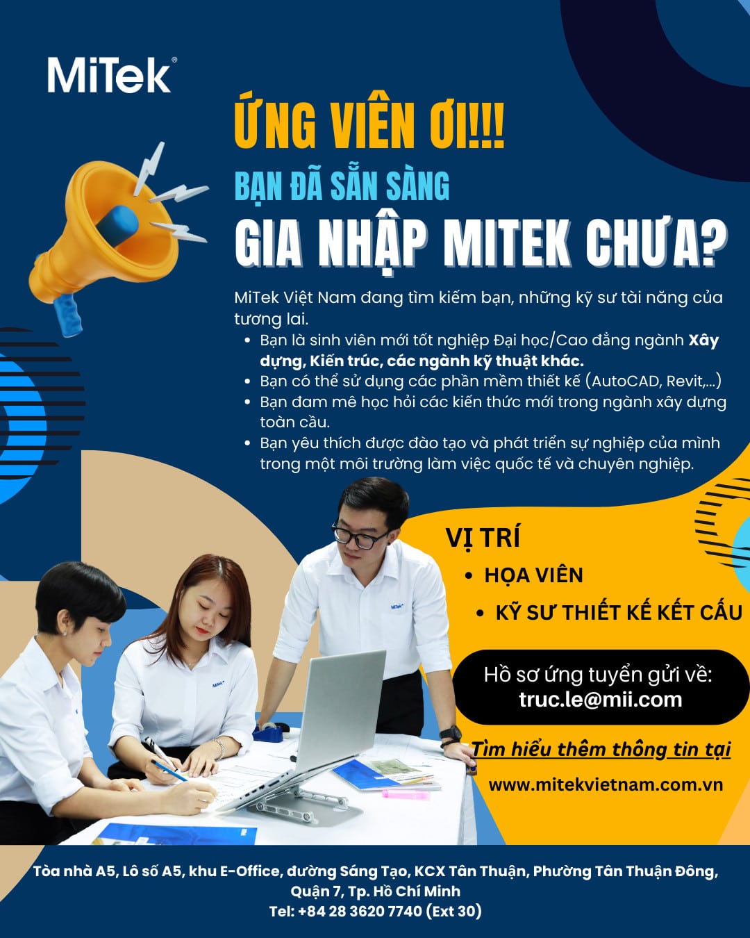 Tuyển dụng tháng 10 của Công ty Mitek Việt Nam